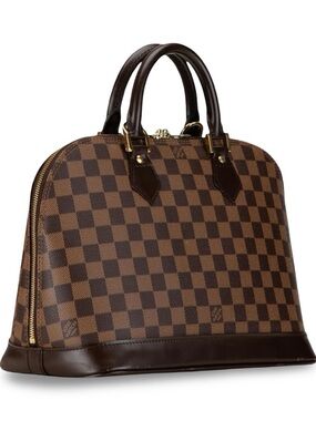 Louis Vuitton Brown Checkered Alma Dome Shoulder Crossbodu Bag LV Medium PM